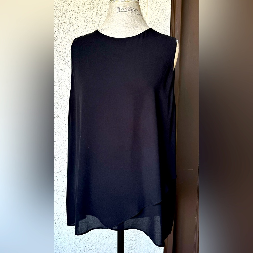 Chico’s black sleeveless blouse